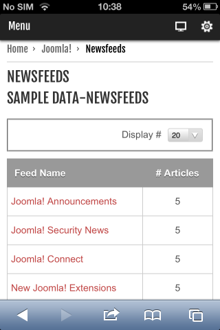 News feeds presentation (com_newsfeeds)