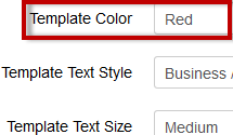 Configure the template color by template parameter